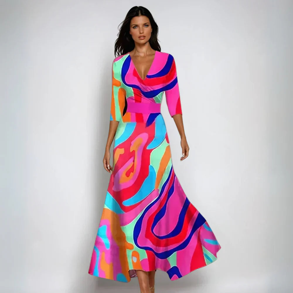 Joyce | Bold Floral Occasion Maxi Dress