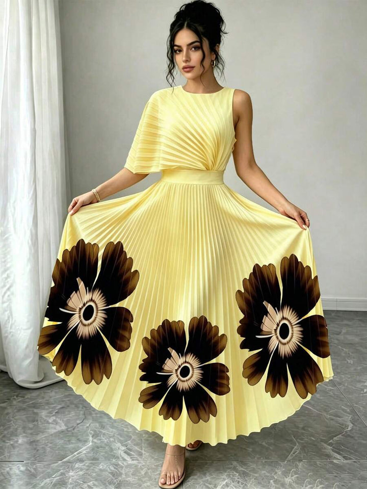 Lucille | Pleated Midi Dress