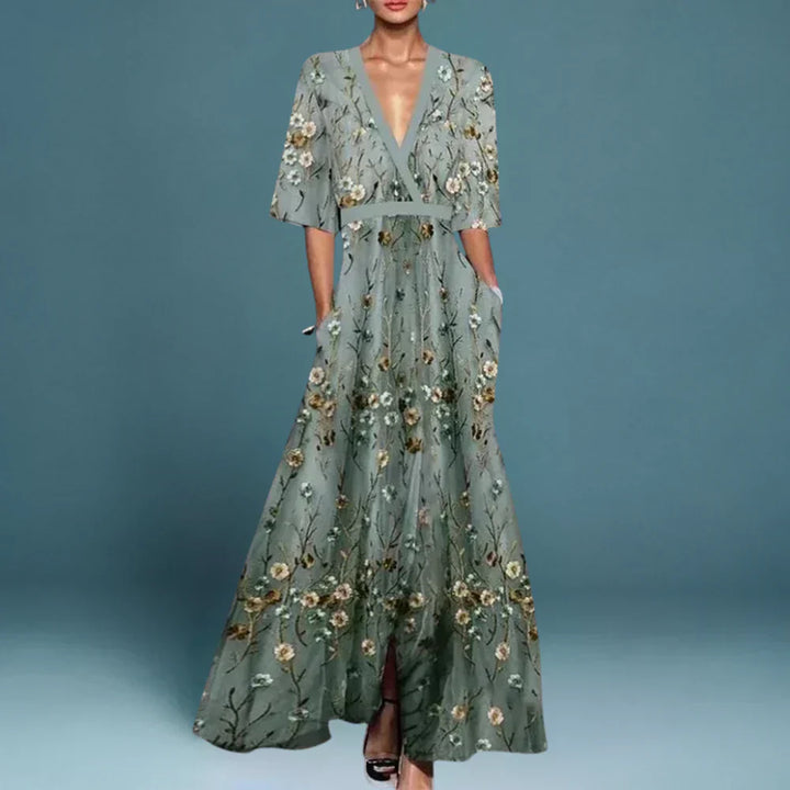 Jill | Elegant Floral Maxi Dress