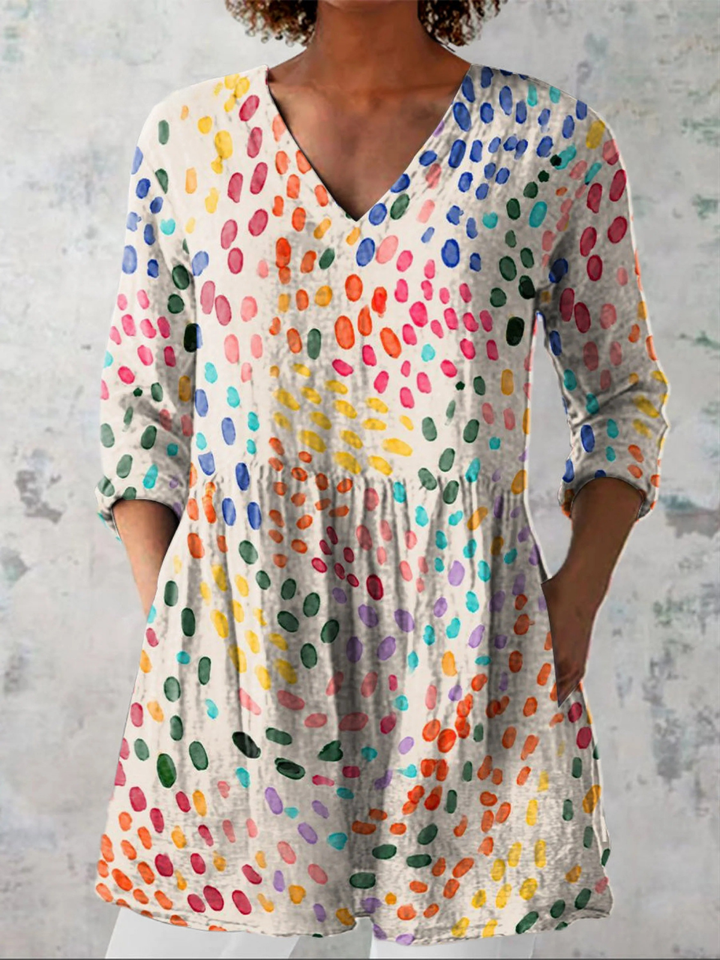 Eloise | Long V-Neck Blouse