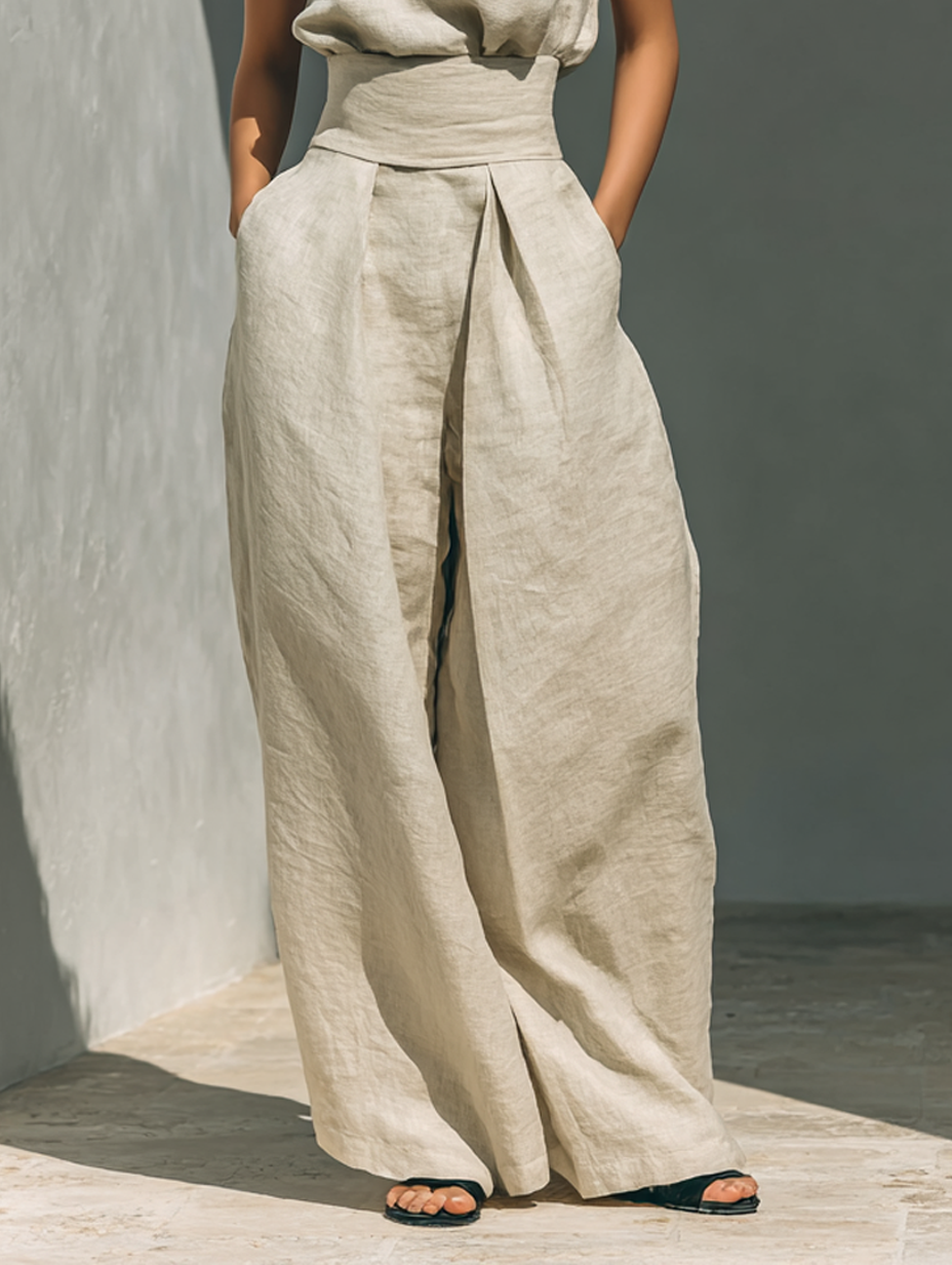 Maria | Sleeveless Top & Wide Leg Set