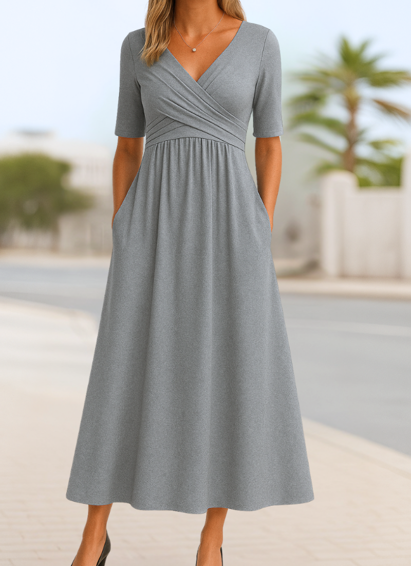 Isabella | Elegant Wrap Midi Dress