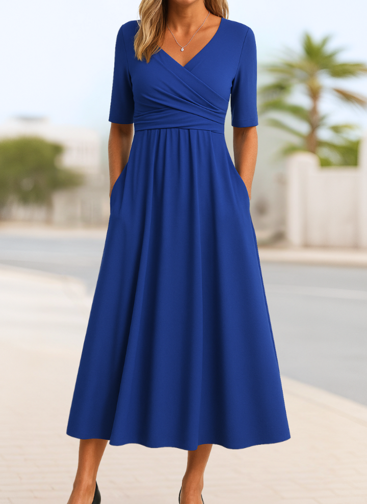 Isabella | Elegant Wrap Midi Dress