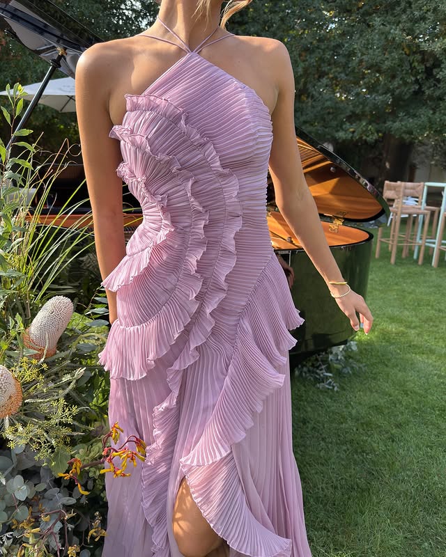 Sylvia | Tiered Ruffle Wedding Guest Maxi Dress