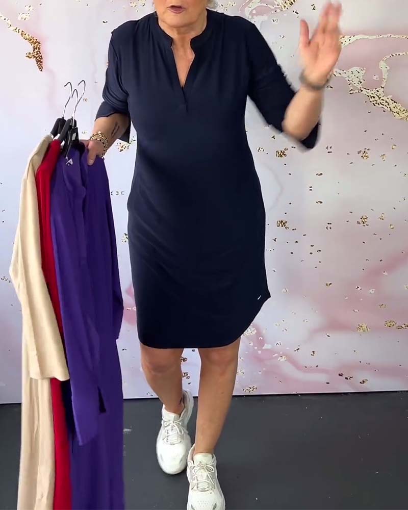 Margaret | Effortless V-Neck Dress