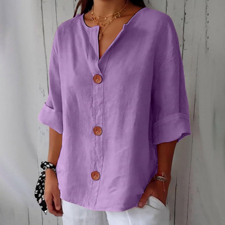 Elara | Relaxed Button-Down Everyday Blouse