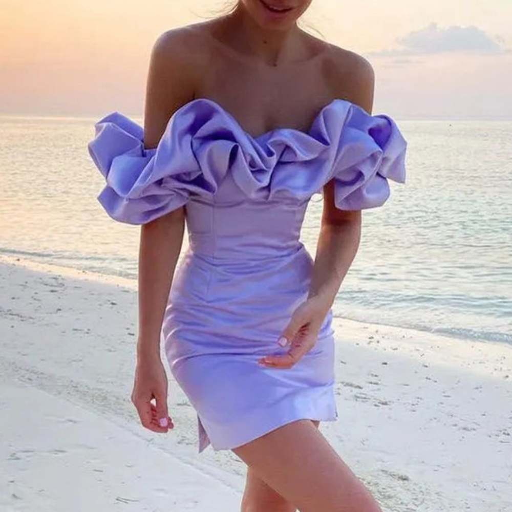 Scarlett | Ruffle Mini Wedding Guest Dress