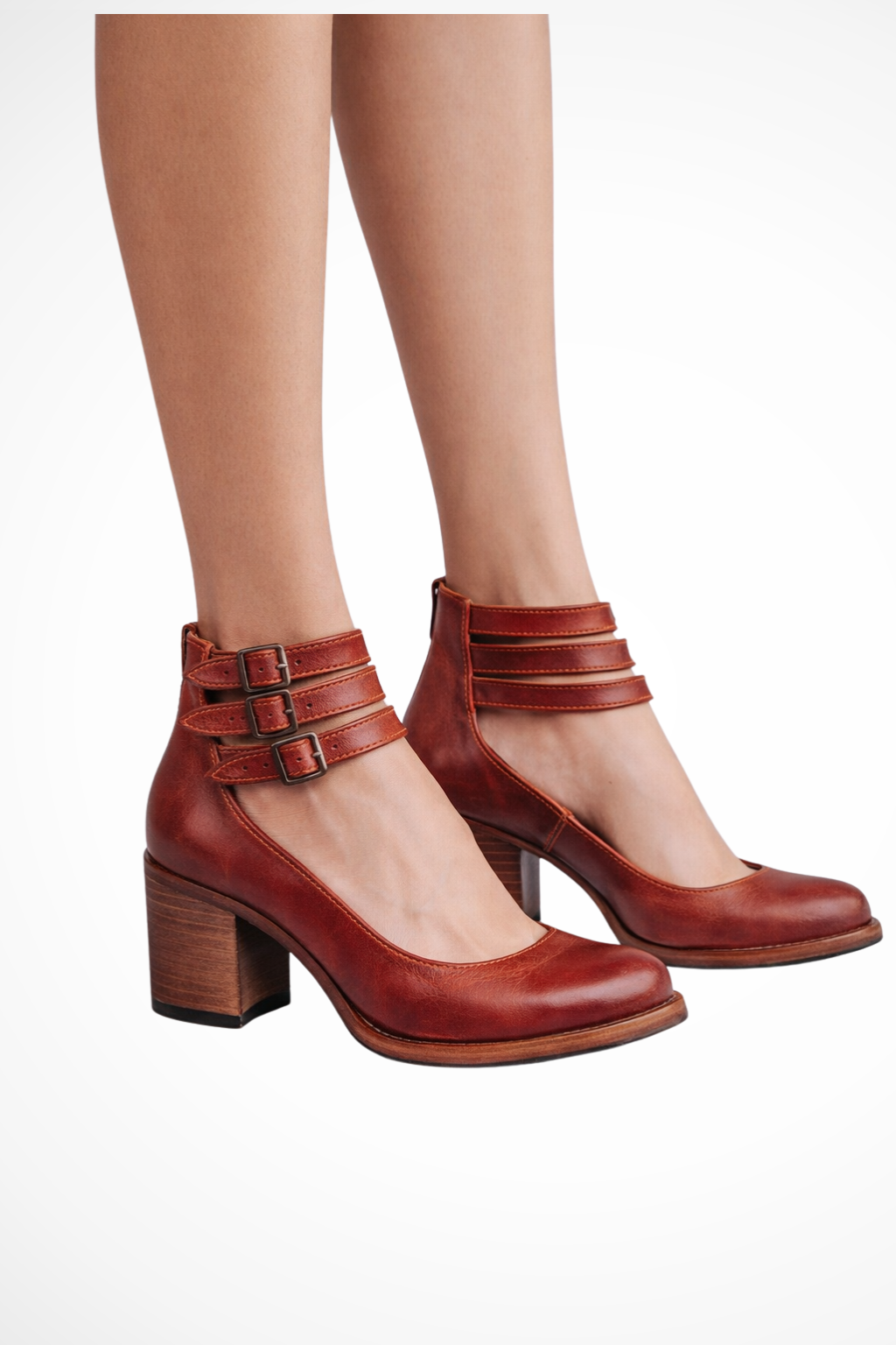 Elspeth | Strappy Block Heel Ankle Boots