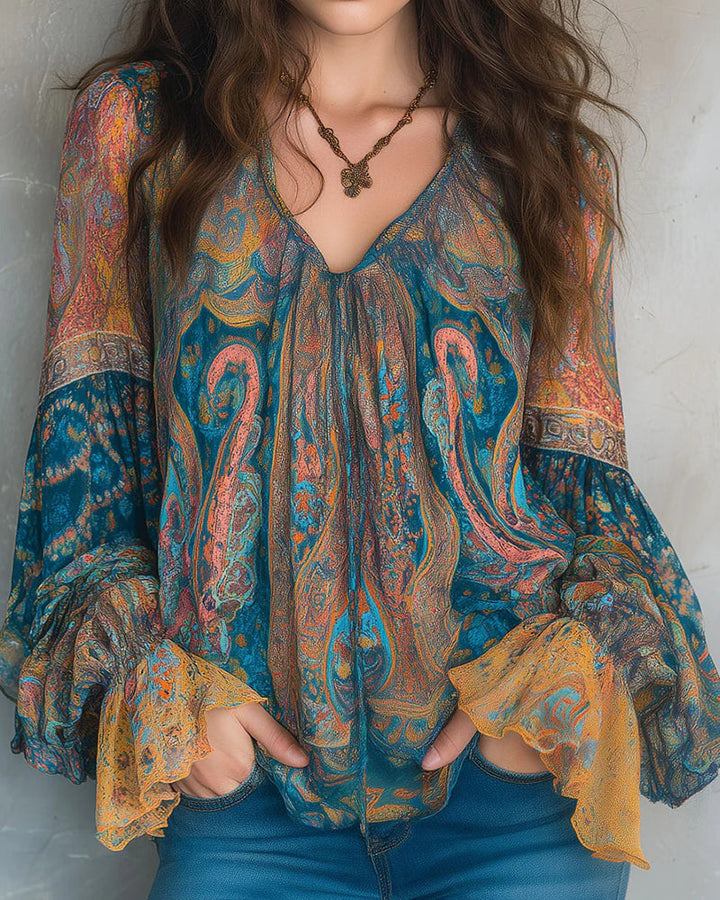 Sorella | Breathable Bohemian Flared Sleeve Blouse