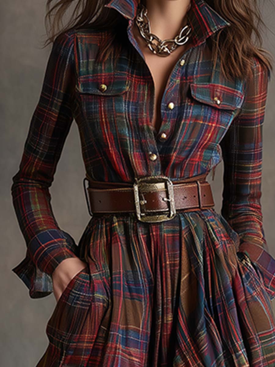 Harriet | Elegant Belted Shirt Dress
