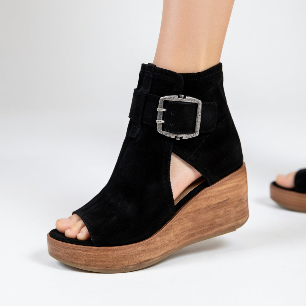 Beatrix | Elegant Buckle Wedge Heel