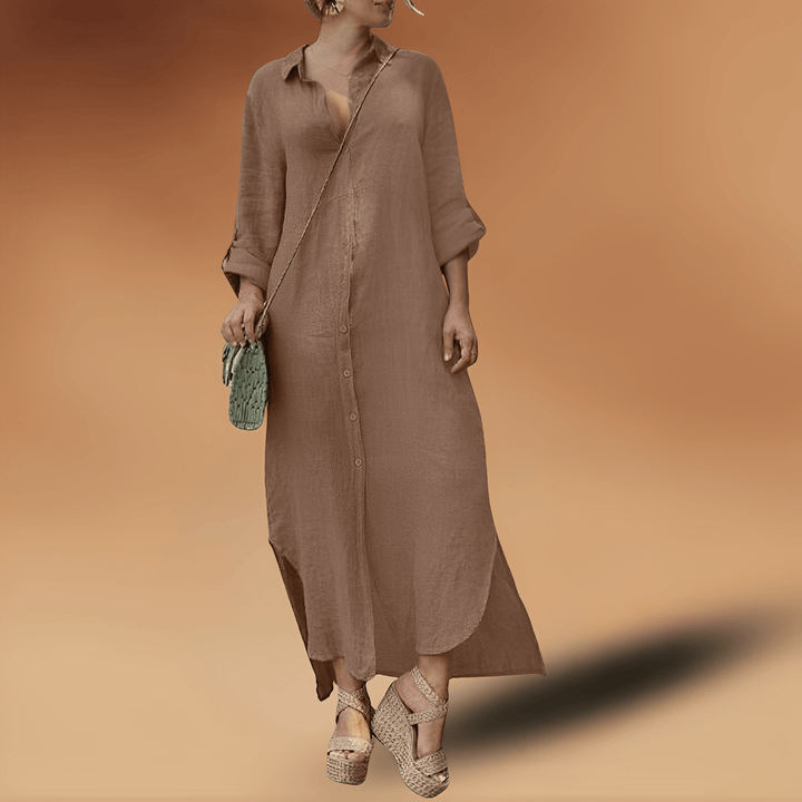 Eleanor | Elegant Button Midi Dress