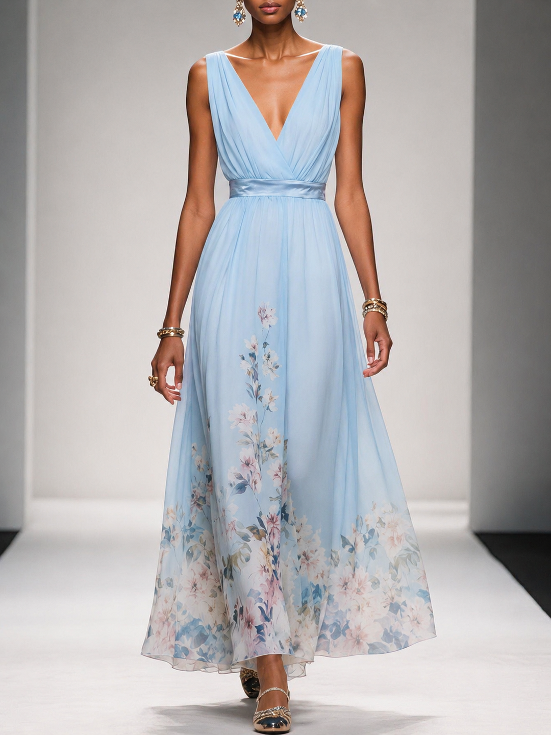 Seraphine | Sleeveless A Maxi Dress