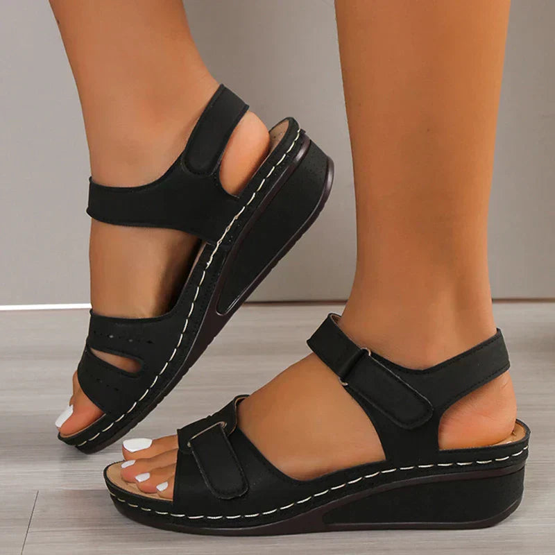 Rosalyne | Orthopaedic Strappy Wedge Sandal