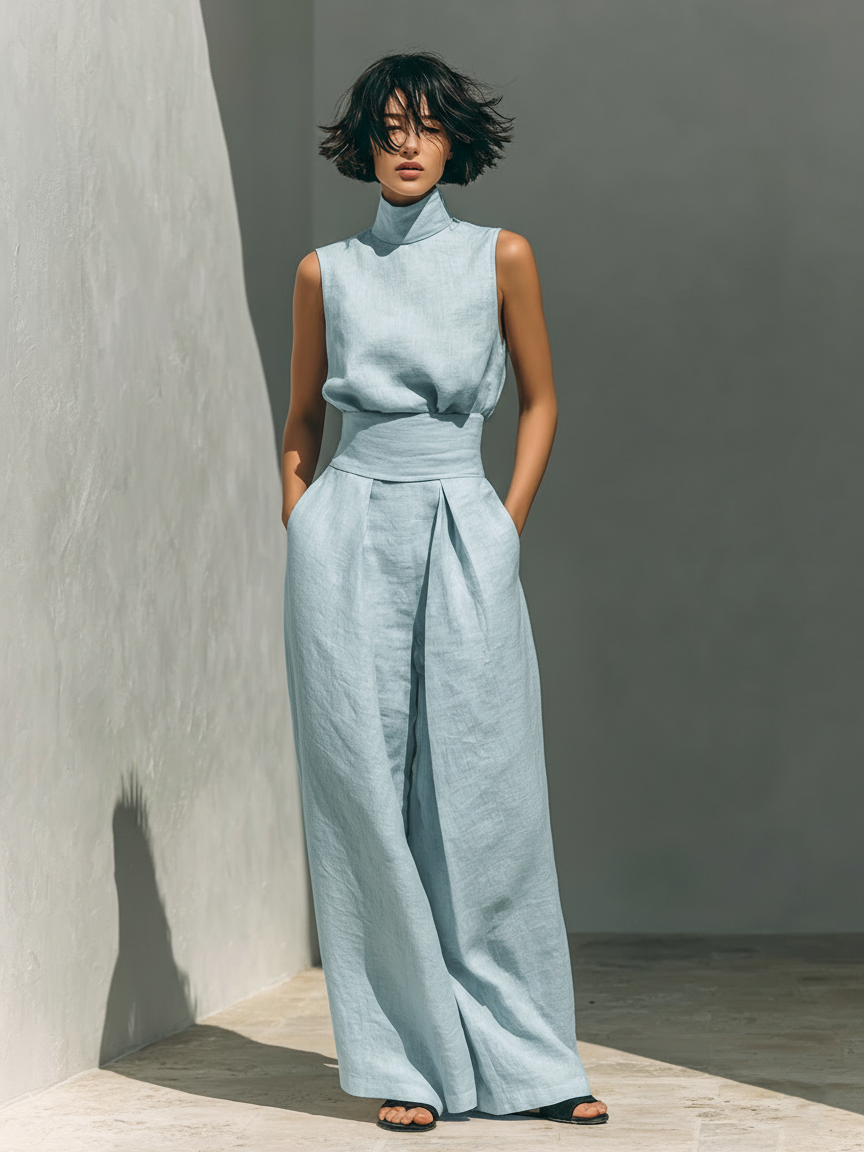 Maria | Sleeveless Top & Wide Leg Set