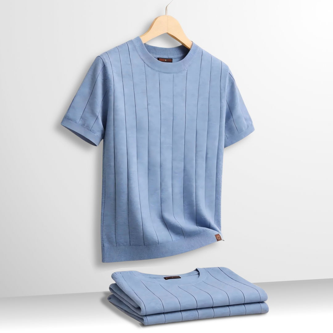 Luca | Ribbed Crewneck T-Shirt