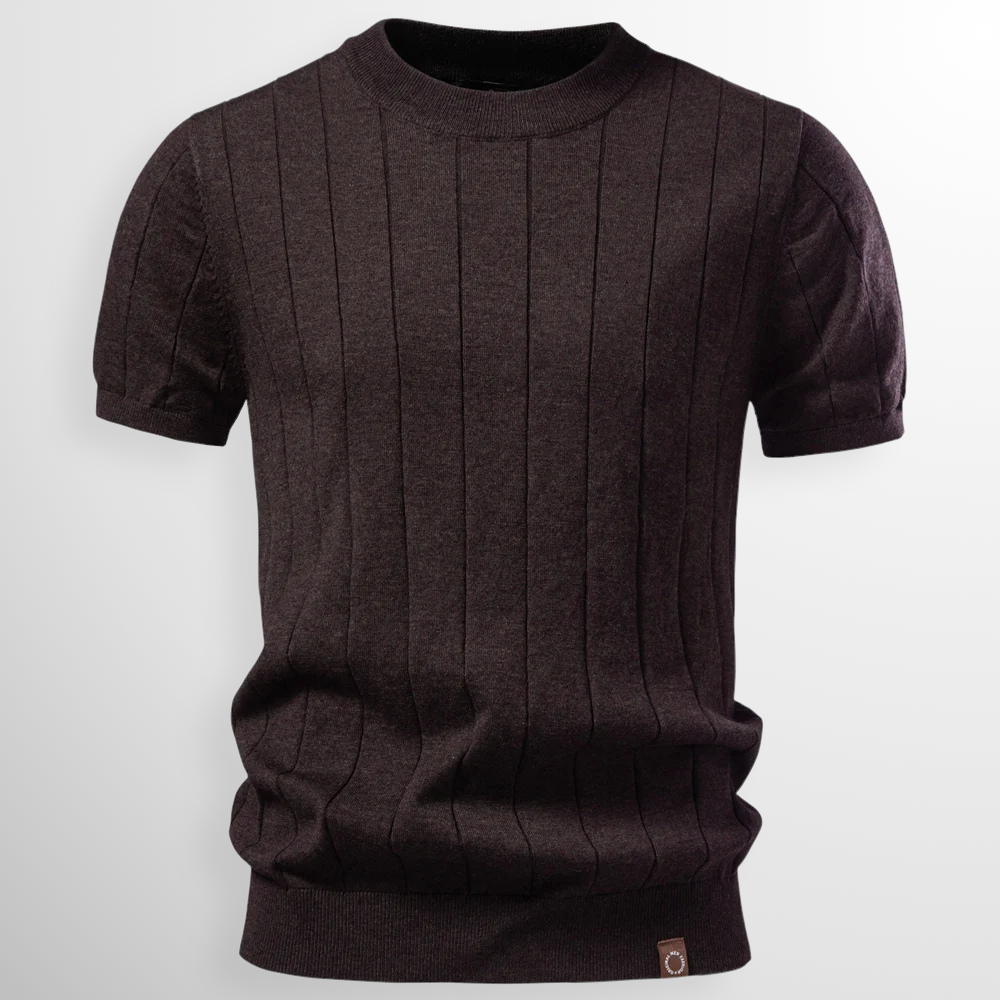 Luca | Ribbed Crewneck T-Shirt