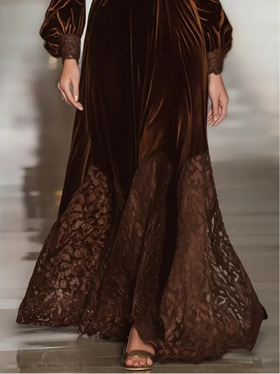Sophia | Elegant High-Neck Maxi Dress