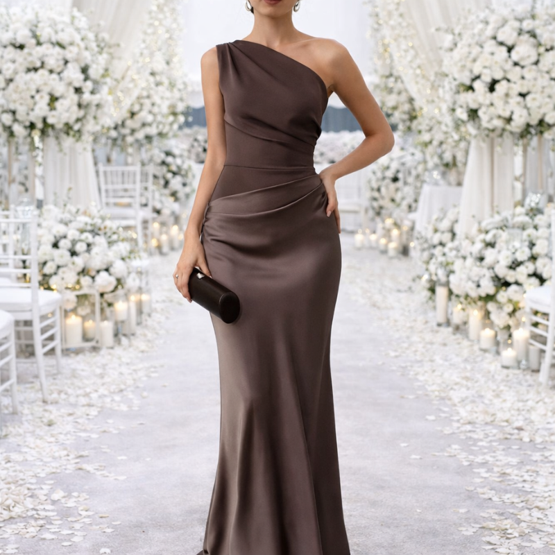 Monroe | One Shoulder Wedding Guest Maxi Dress