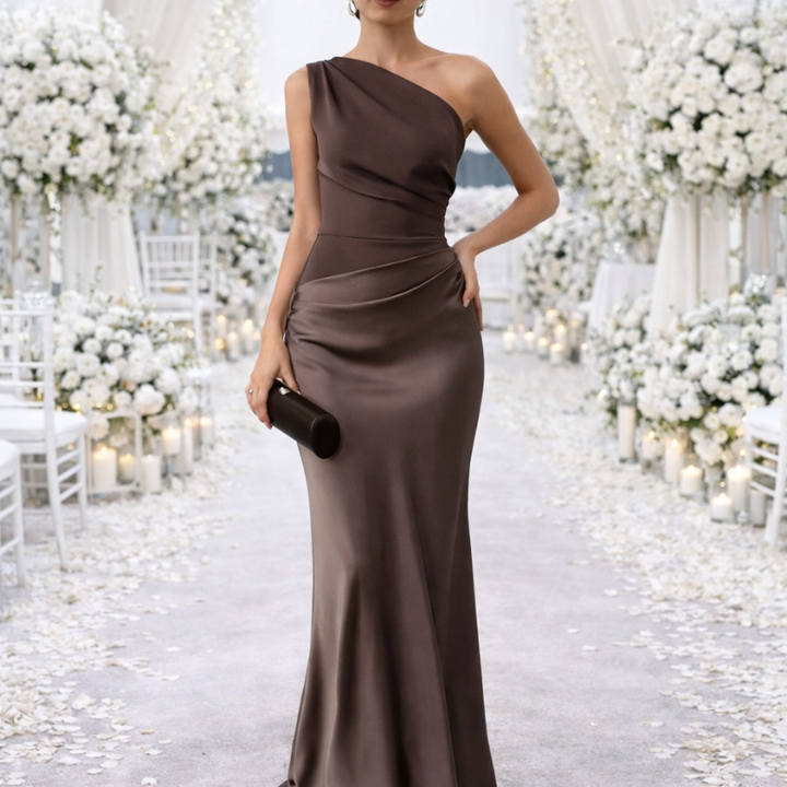 Monroe | One Shoulder Wedding Guest Maxi Dress
