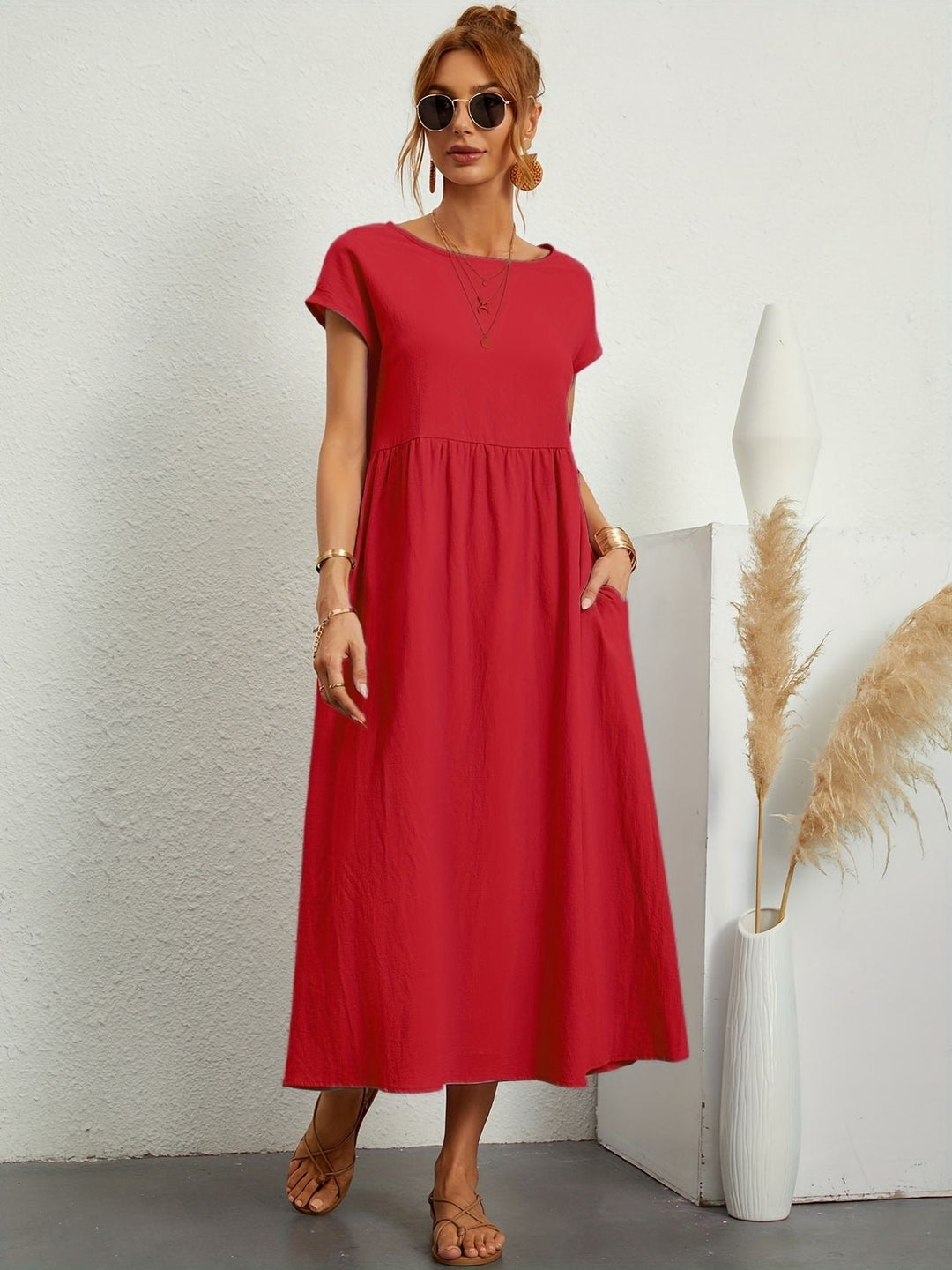Adelaide | Short Sleeve Midi Dress
