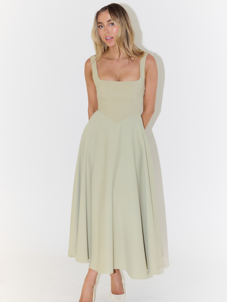 Helena | Elegant Flowy Midi Dress