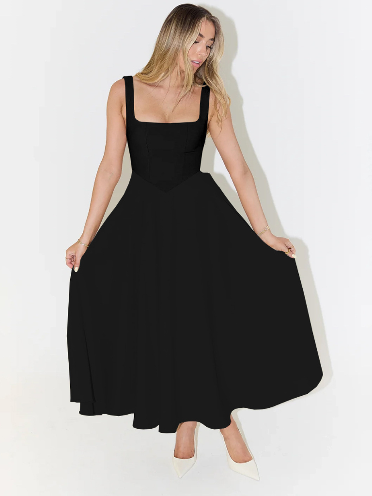 Helena | Elegant Flowy Midi Dress