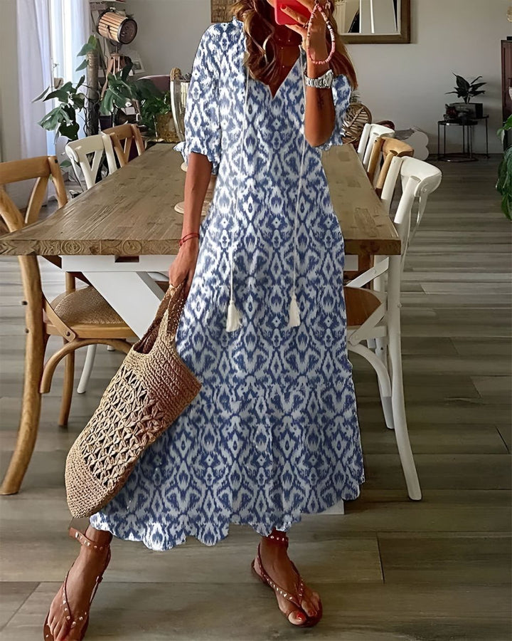 Marguerite | Boho Floral Midi Dress