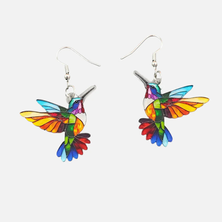 Hadley | Colourful Hummingbird Earrings