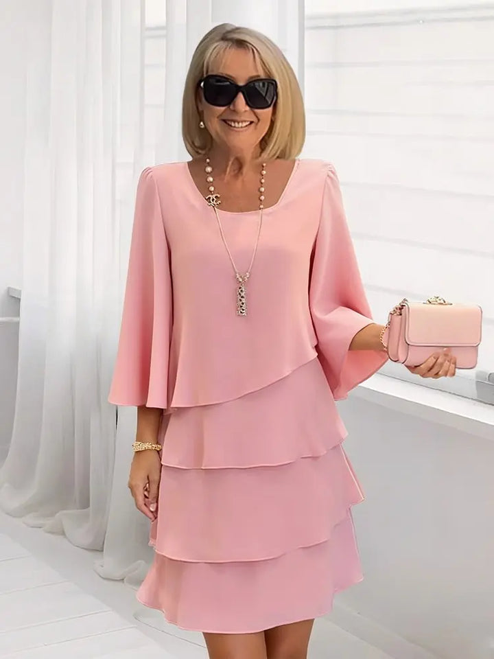 Trudy | Flowing Ruffle Midi Dress