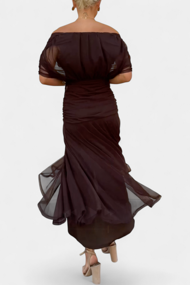 Isabella | Elegant Floral V Neck Dress
