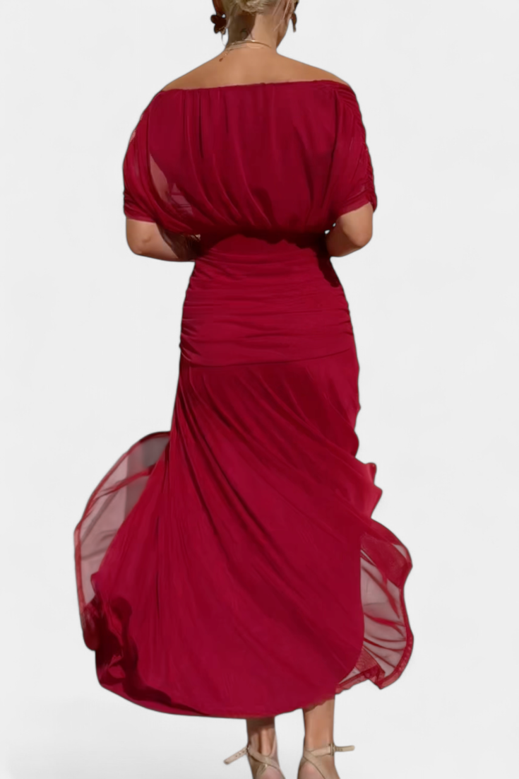 Isabella | Elegant Floral V Neck Dress