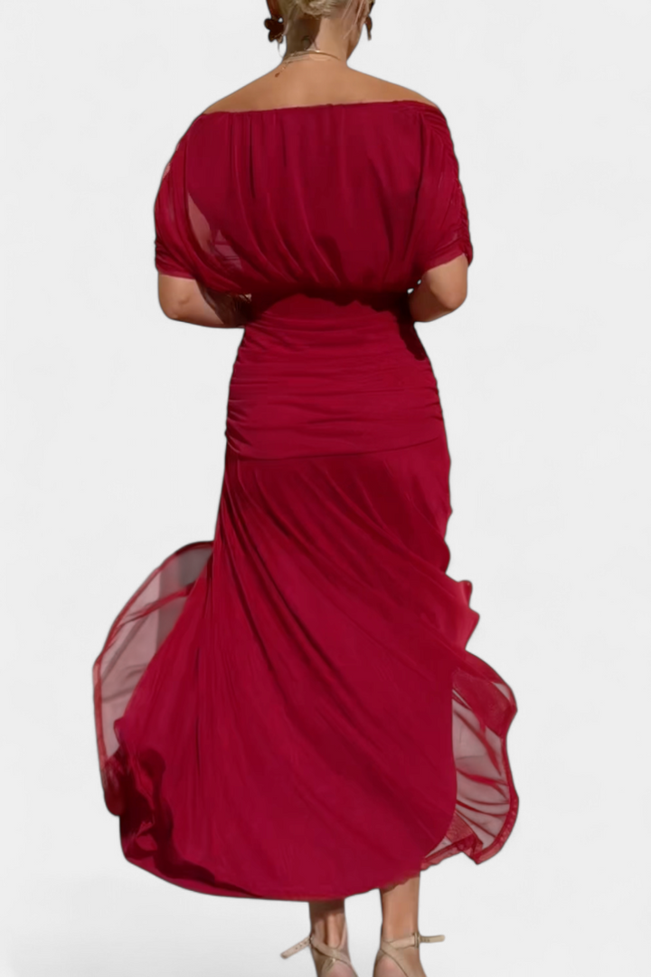 Isabella | Elegant Floral V Neck Dress