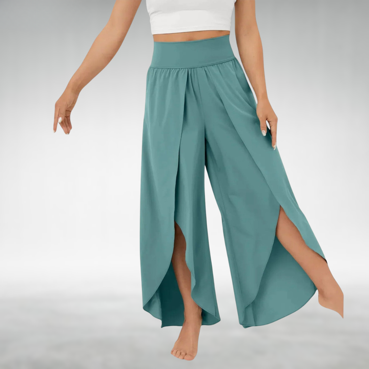 Alina | Flowing Wide Leg Wrap Trousers