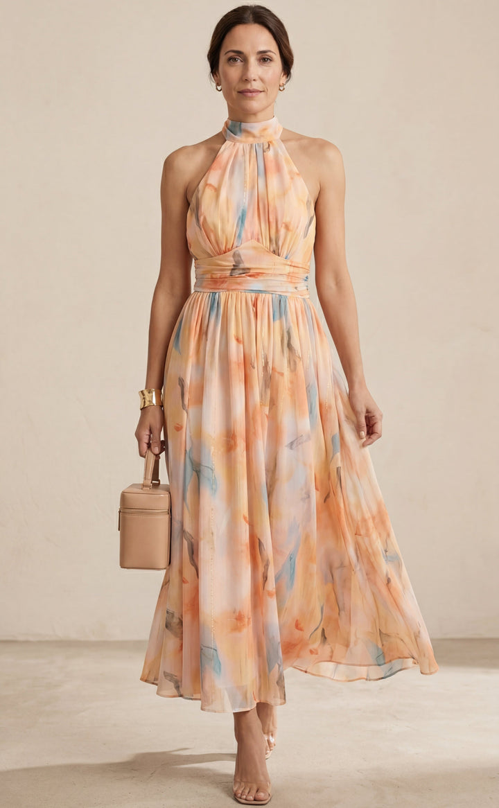 Noah | Watercolor Halter Dress