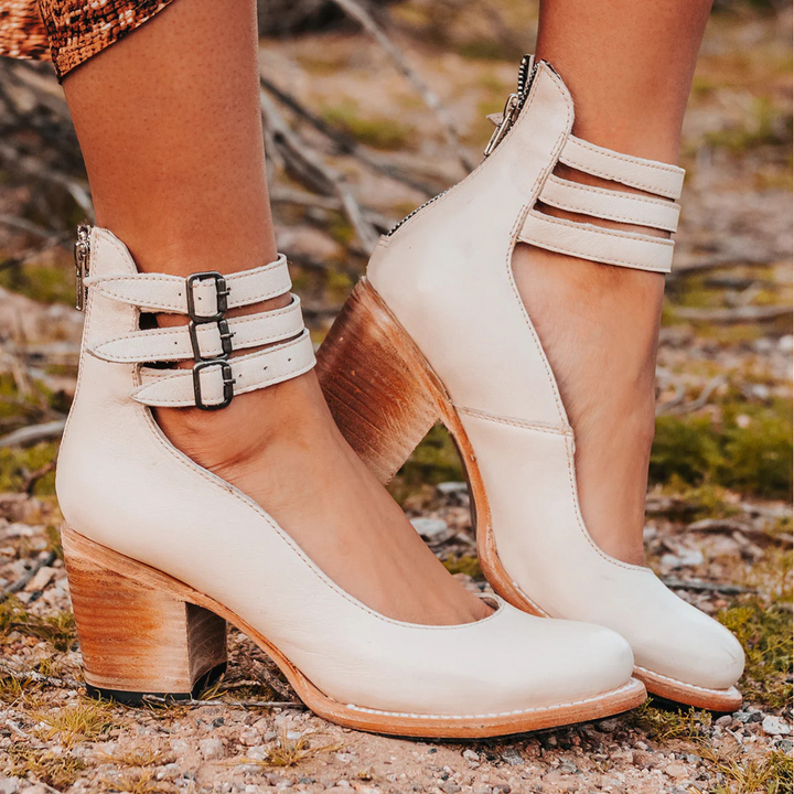 Elspeth | Strappy Block Heel Ankle Boots
