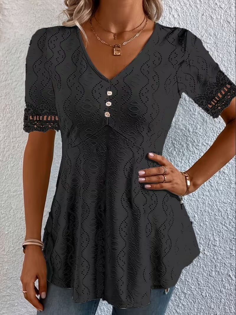 Willow | Breathable Lace Detail Blouse