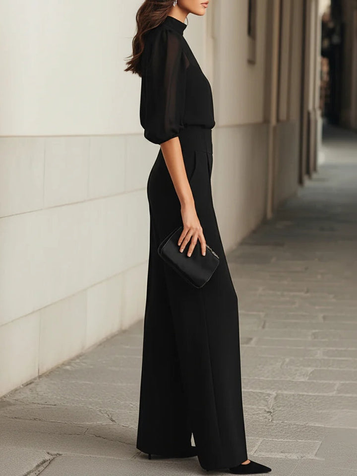 Eda | Black Wide-Leg Three-Piece Set