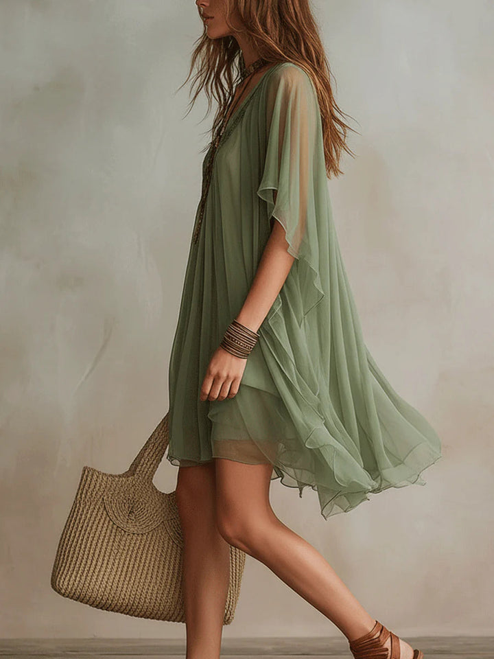Fenella | Layered Boho Mini Dress