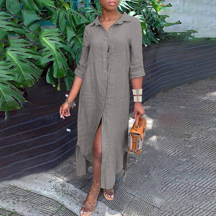 Eleanor | Elegant Button Midi Dress