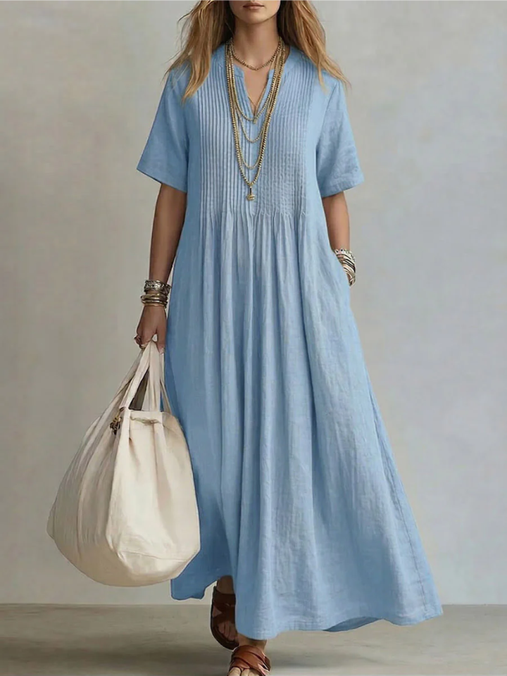 Hermione | Flowing Pleated Maxi Dress