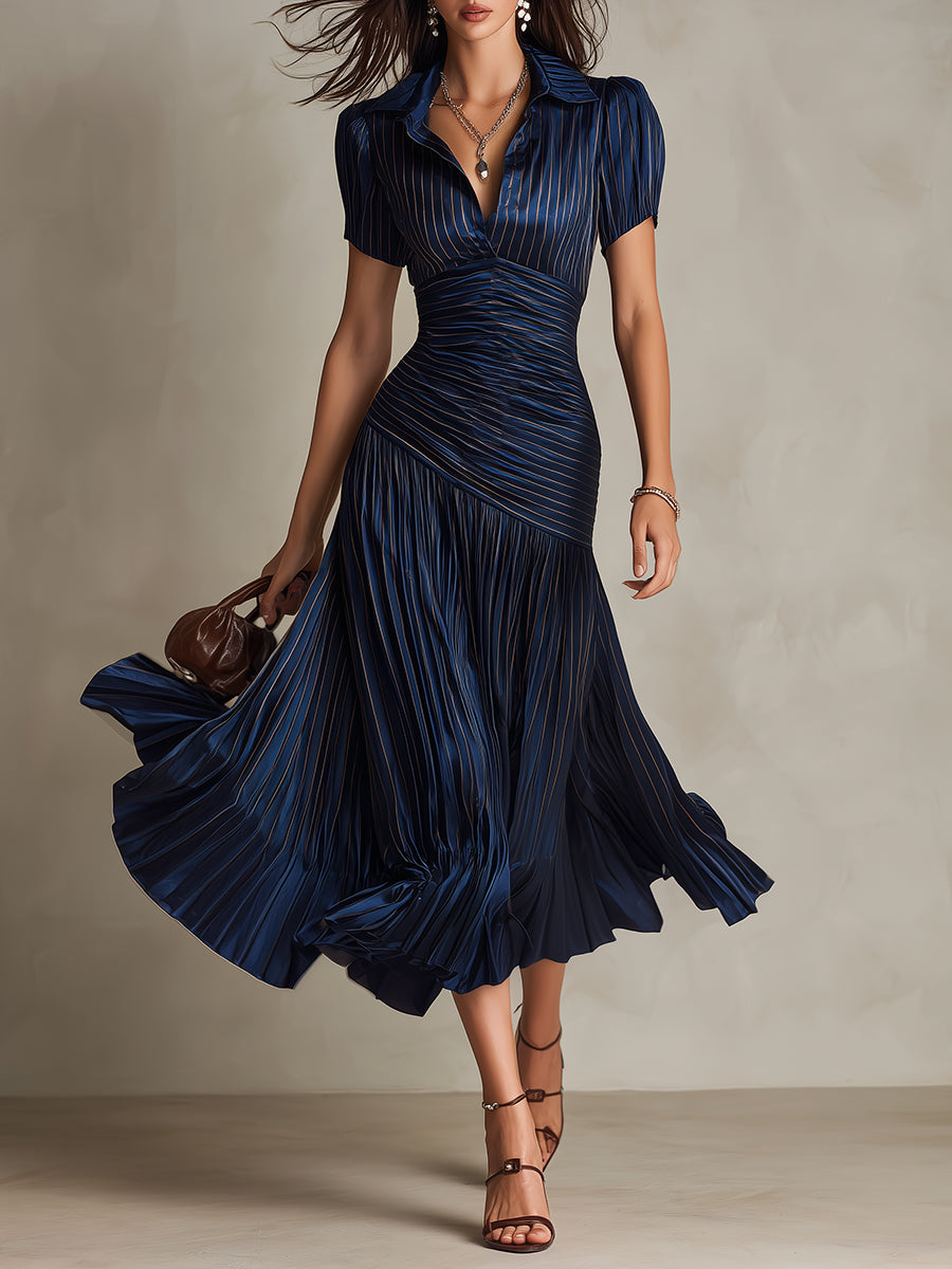 Bonnie | Classic Striped Midi Dress