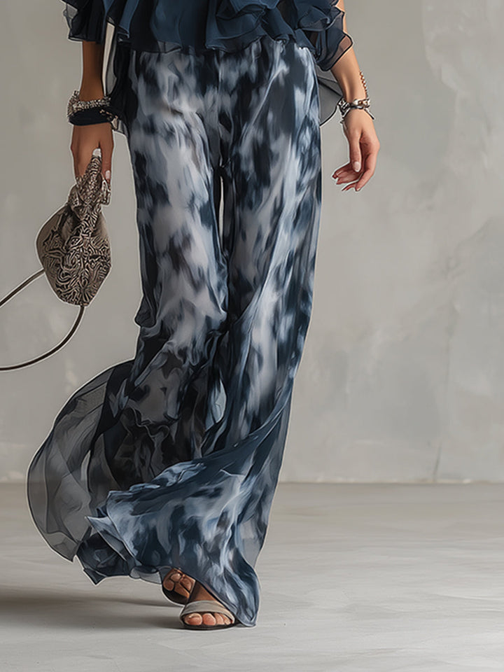 Olivia | High-Neck Top & Wide-Leg Pants
