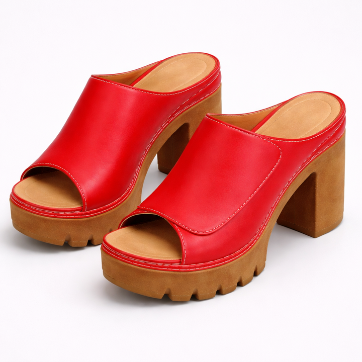 Mizella | Flattering Platform Block Heel Mules