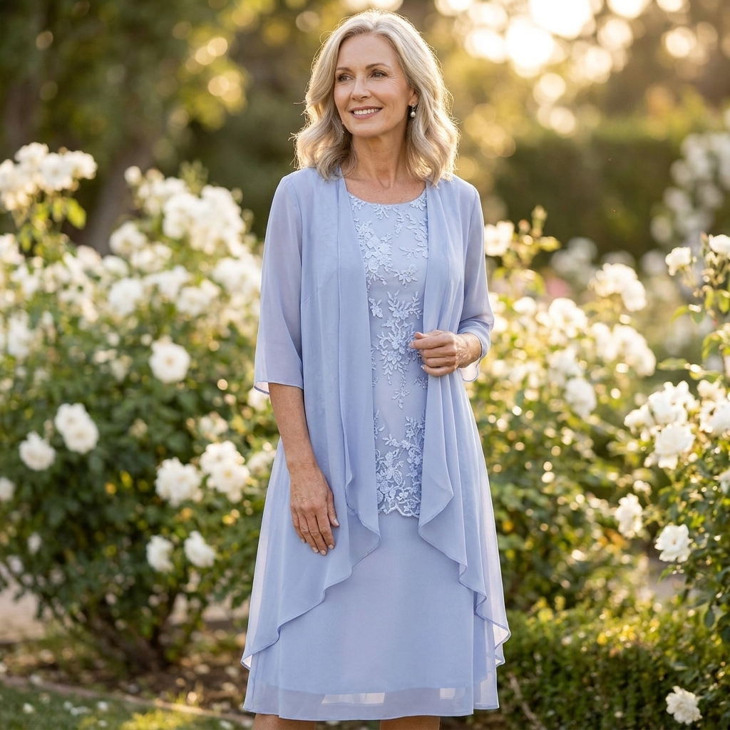 Diane | Floral Lace Midi Dress & Cardigan Set