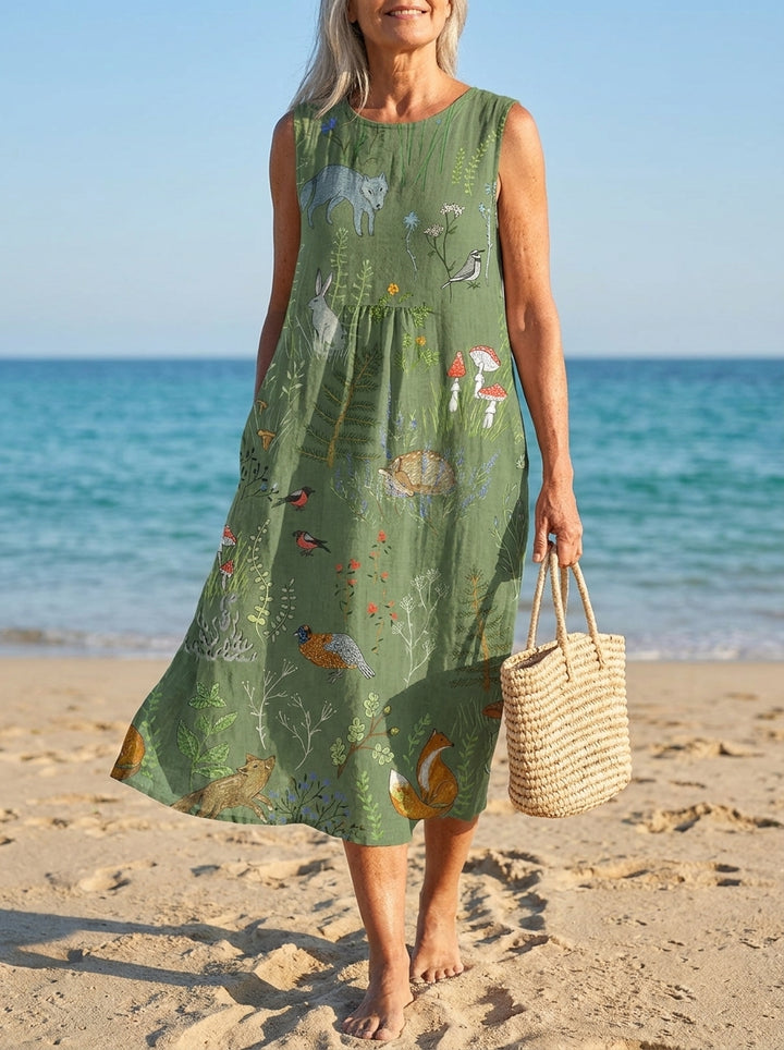 Melissa | Woodland Midi Dress