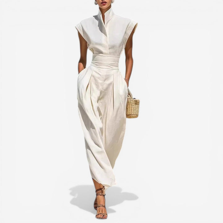 Evangeline | Sleeveless Wide-Leg Jumpsuit