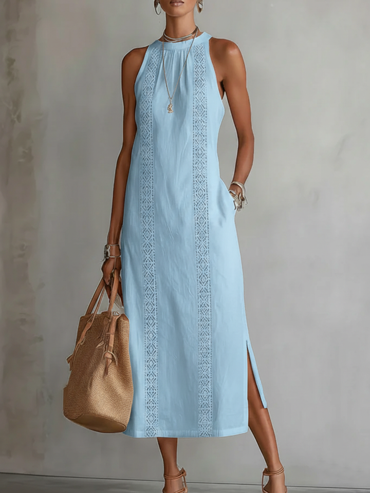 Mona | Midi Mandarin-Collar Dress