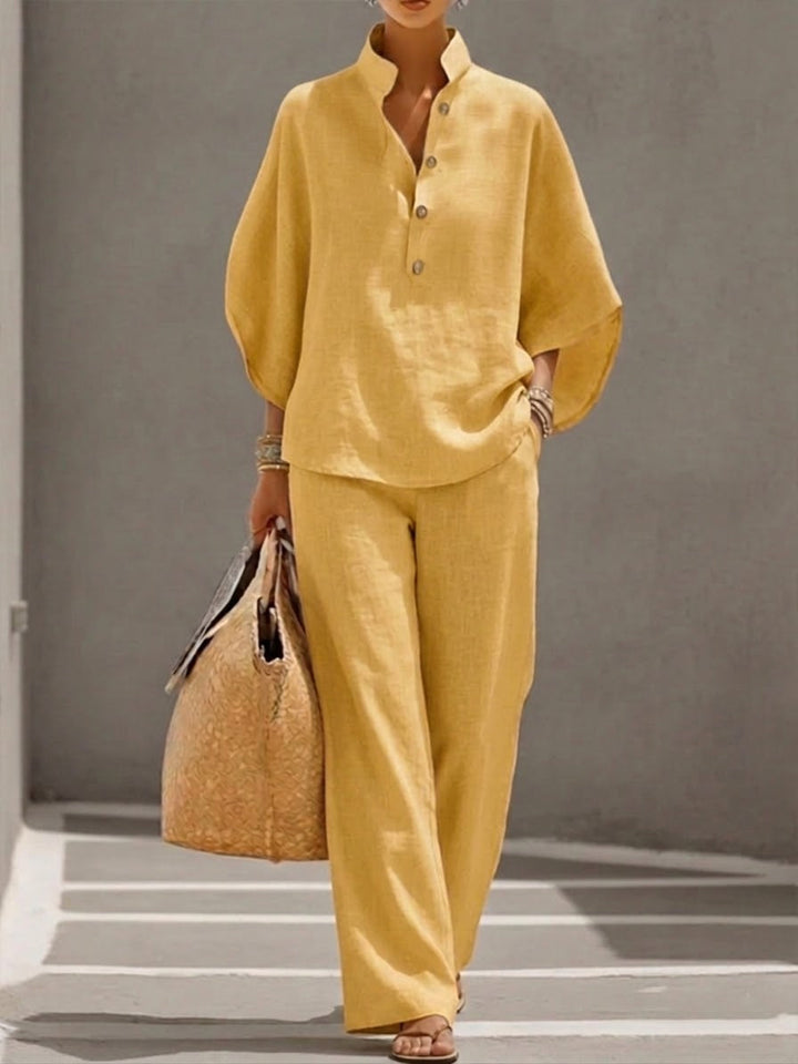 Clara | Flattering Wide-Leg Two-Piece Set