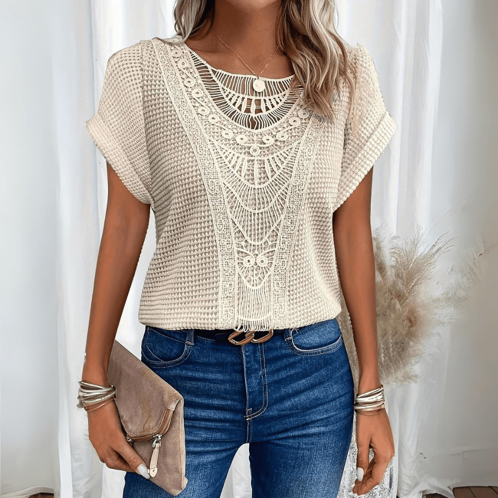 Sophie | Breathable Lace Detail Top